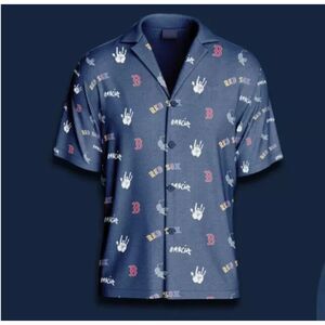 Red Sox Jerry Garcia Grateful Dead 2024 Button Down Shirt Adult Large